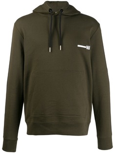 Les Hommes Urban stripe appliqué hoodie