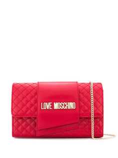 Love Moschino diamond quilted clutch