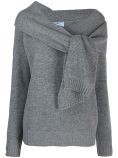 Prada tie sleeve cardigan