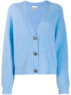 Ganni boxy knitted cardigan