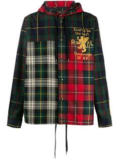 Polo Ralph Lauren patchwork hooded shirt jacket