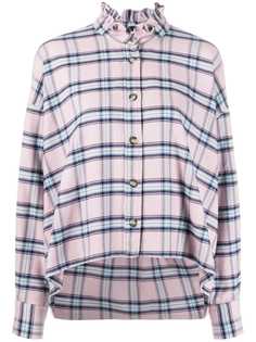Isabel Marant Étoile plaid ruffle neck shirt