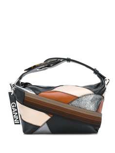 Ganni patchwork tote bag