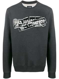 Les Hommes destroyed logo sweatshirt