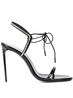Saint Laurent босоножки Robin с кристаллами