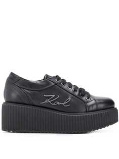 Karl Lagerfeld кроссовки на шнуровке и платформе