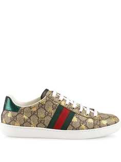 Gucci кроссовки Ace с узором GG Supreme