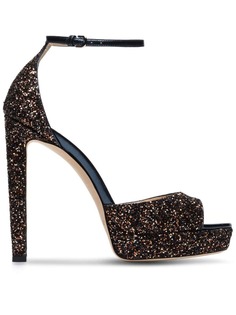 Jimmy Choo босоножки Pattie 130 на платформе с блестками