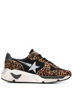 Golden Goose кроссовки Running Sole с леопардовым принтом