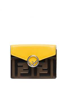 Fendi кошелек в три сложения с тиснением FF
