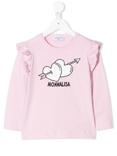 Monnalisa футболка с длинными рукавами и оборками