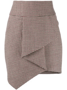 Alexandre Vauthier юбка в клетку с драпировкой
