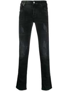 Les Hommes джинсы скинни с эффектом потертости