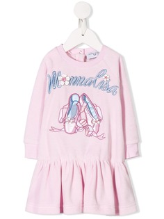 Monnalisa платье с оборками и вышивкой