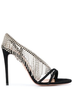 Aquazzura босоножки Wild Fringe Crystal 105