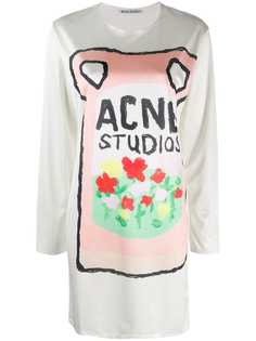 Acne Studios платье-футболка с логотипом