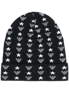 Emporio Armani шапка бини с логотипом