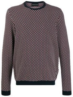 Emporio Armani жаккардовый джемпер с геометричным узором