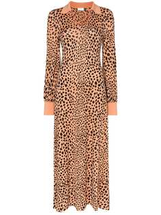 Rixo трикотажное платье с леопардовым принтом