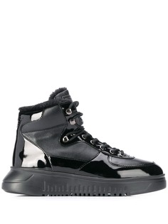 Emporio Armani высокие кроссовки на шнуровке