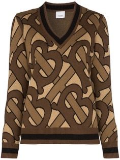 Burberry трикотажный джемпер Namata с монограммой