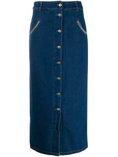 YMC джинсовая юбка макси