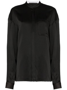 Haider Ackermann collarless silk shirt