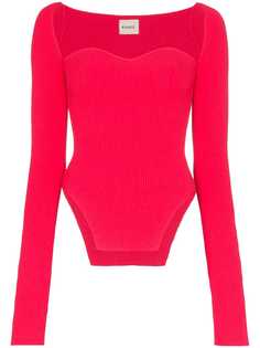 Khaite Maddy bustier ribbed top