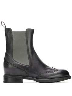 Santoni ботильоны с брогированием