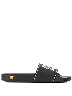 Versace шлепанцы с логотипом