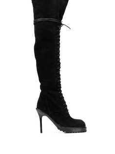 Ann Demeulemeester сапоги по колено на шнуровке