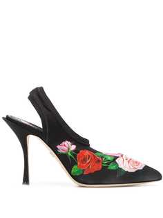 Dolce & Gabbana туфли с принтом и ремешком на пятке