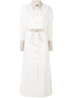 Nanushka платье-рубашка с контрастными манжетами и воротником