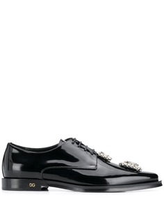 Dolce & Gabbana туфли с кристаллами и шнуровкой