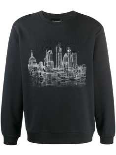 Emporio Armani embroidered London sweatshirt