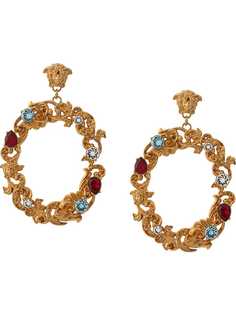 Versace декорированные серьги-кольца Baroque