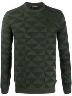 Emporio Armani geometric long-sleeve jumper
