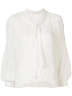 Tomorrowland pleated long-sleeved blouse