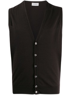 John Smedley wool sleeveless cardigan