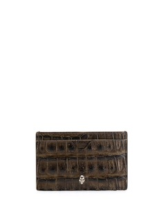 Alexander McQueen crocodile style cardholder