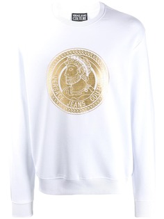 Versace Jeans толстовка с металлизированным логотипом