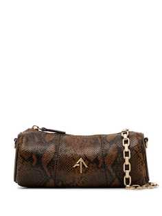 Manu Atelier snake-print cylinder bag