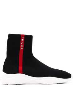 Prada хайтопы с носочной вставкой