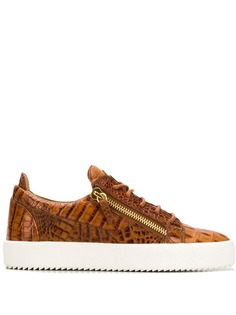 Giuseppe Zanotti кроссовки Kriss с эффектом крокодиловой кожи