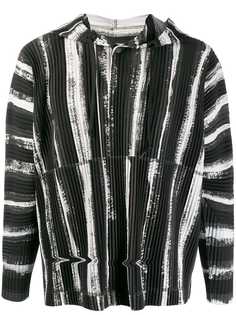 Homme Plissé Issey Miyake плиссированное худи в полоску