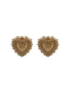 Dolce & Gabbana запонки в виде сердца с логотипом DG