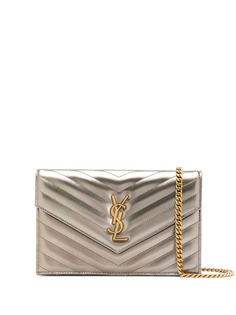 Saint Laurent стеганая сумка-конверт