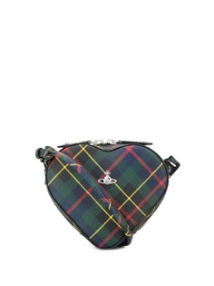Vivienne Westwood check heart cross body bag