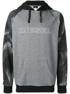 Diesel толстовка с капюшоном и принтом логотипа