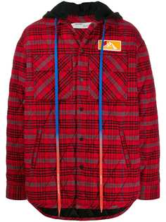Off-White diagonal check print flannel jacket